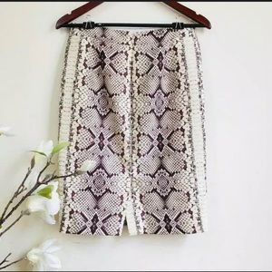 J. Crew Snake Python No 2 Wool Silk Pencil Skirt